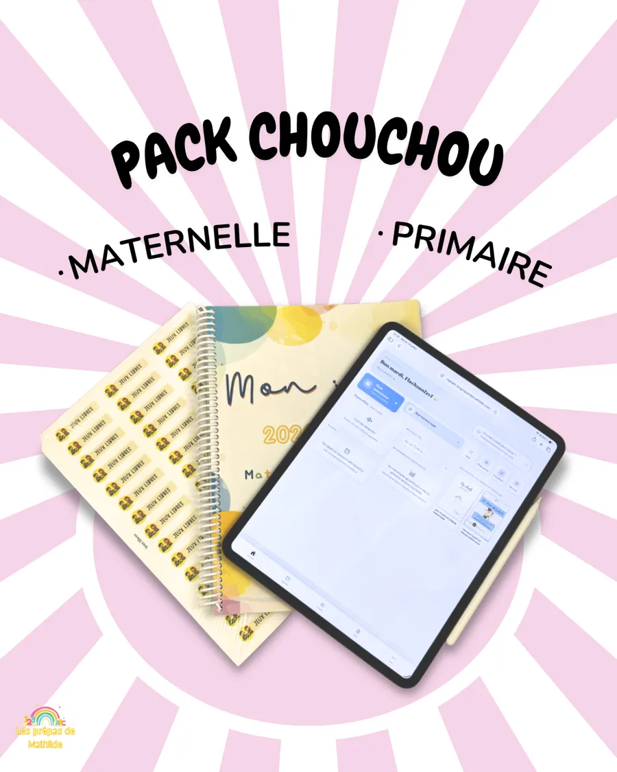 Pack Chouchou : l'agenda reli&eacute;, les stickers et l'agenda num&eacute;rique